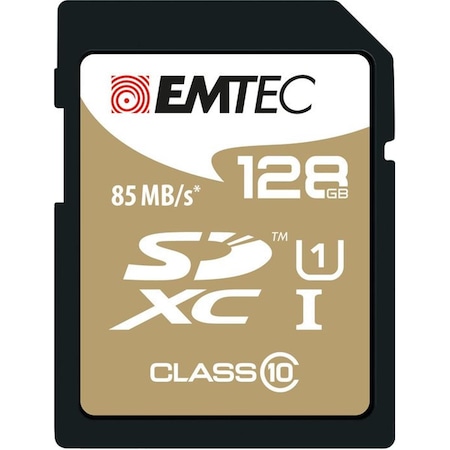 Emtec 128 GB Elite Gold Plus Class 10 SDXC Memory Card EM96326